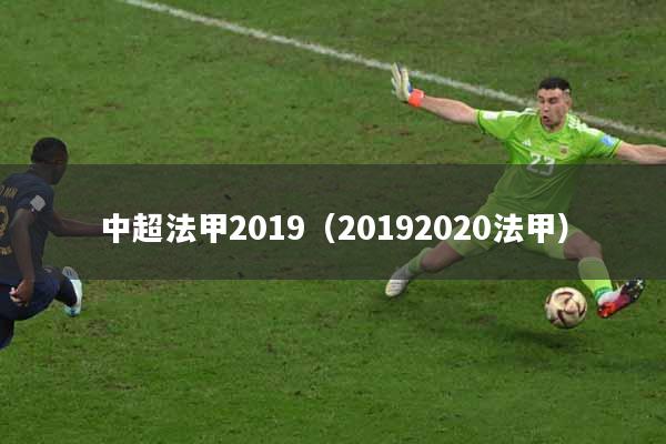 中超法甲2019（20192020法甲）